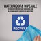 Avery Recycle and Trash Stickers, Blue and Black Recycle and Trash Signs for Bins, Containers, Trash Cans and Walls, Waterproof, UV Resistant, Preprinted, 4" x 4", 8 Total